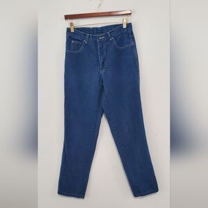 Vintage 80s 90s Western DarkWash Calvin Klein straight tapered Jeans Women Sz 30